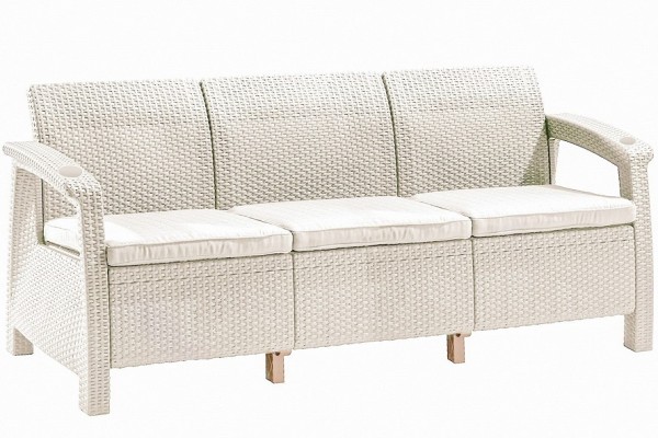 Трёхместный диван  Yalta Sofa 3 Seat белый купить в Югорске