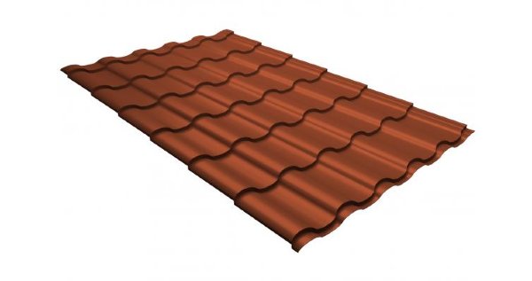 Металлочерепица кредо GL 0,5 GreenСoat Pural RR 750 кирпично-красный (RAL 8004 терракота) купить в Югорске