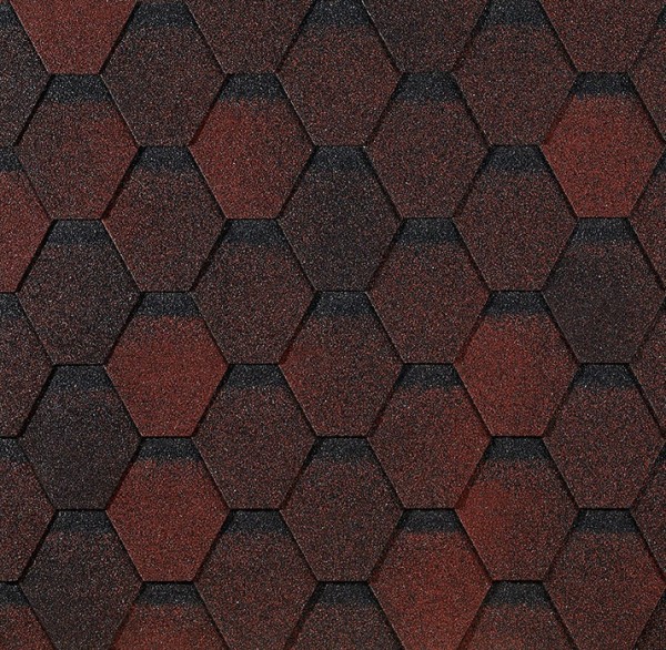 Гибкая черепица EURASIA Docke, Коллекция ШЕСТИГРАННИК Красный купить в Югорске