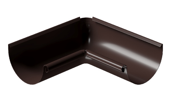 Угол внутренний 90° D125 Döcke STAL PREMIUM Шоколад, (RAL 8019) купить в Югорске