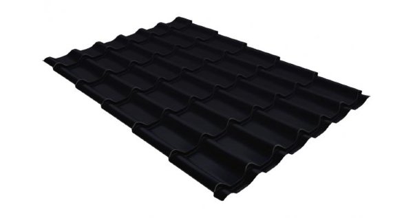 Металлочерепица классик GL 0,5 Velur20 RAL 9005 черный купить в Югорске