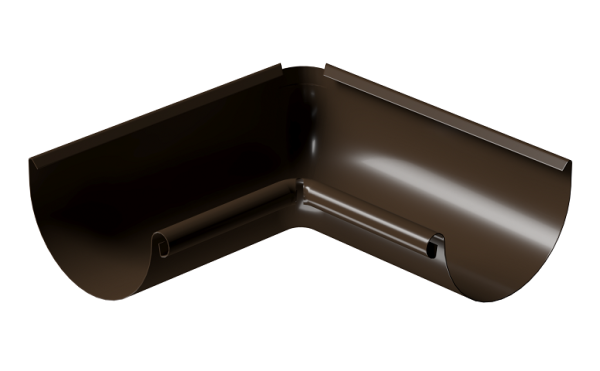 Угол внутренний 90° D125 Döcke STAL PREMIUM Каштан, (RAL 8017) купить в Югорске