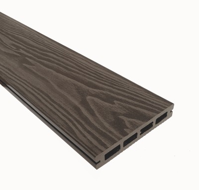 Террасная доска из ДПК Terrapol Смарт 3D Пустотелая с пазом Тик Киото