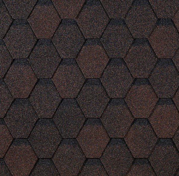 Гибкая черепица EURASIA Docke, Коллекция ШЕСТИГРАННИК Коричневый купить в Югорске
