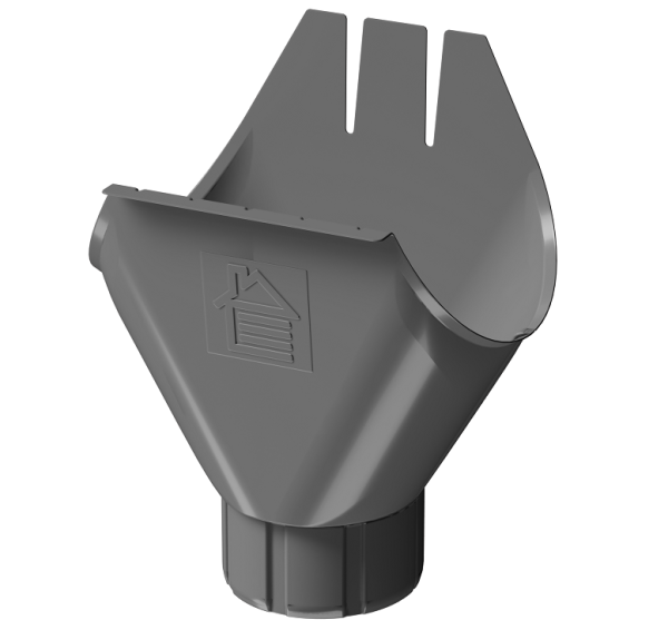Воронка желоба D125 Döcke STAL PREMIUM Графит, (RAL 7024) купить в Югорске