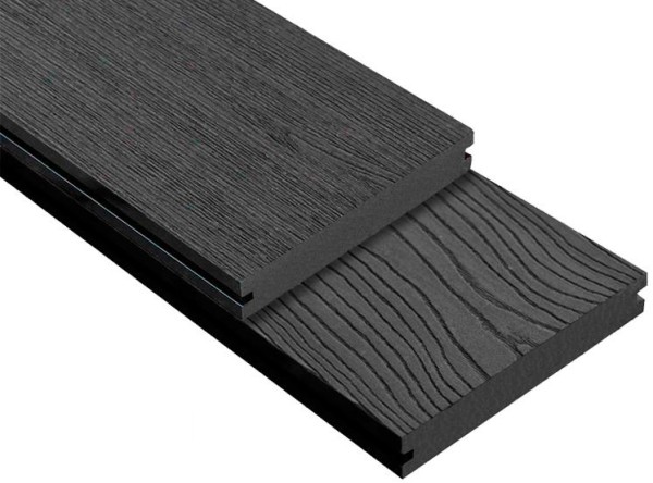Террасная доска ДПК Outdoor 3D полнотелая STORM/OCEAN BLACK черная купить в Югорске