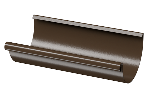 Желоб полукруглый D125 3 м Döcke STAL PREMIUM Каштан, (RAL 8017) купить в Югорске