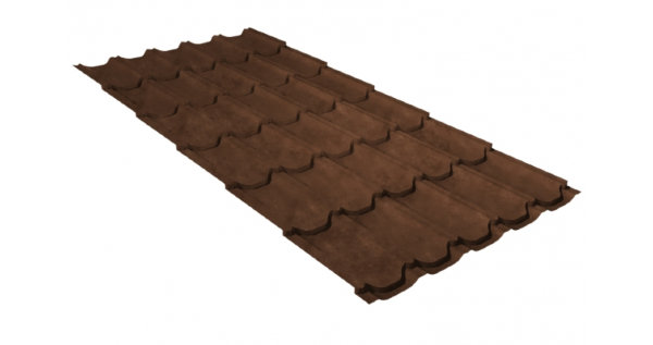Металлочерепица квинта плюс GL 0,5 Safari Twincolor Brown купить в Югорске