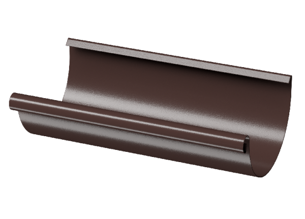 Желоб полукруглый D125 3 м Döcke STAL PREMIUM Шоколад, (RAL 8019) купить в Югорске