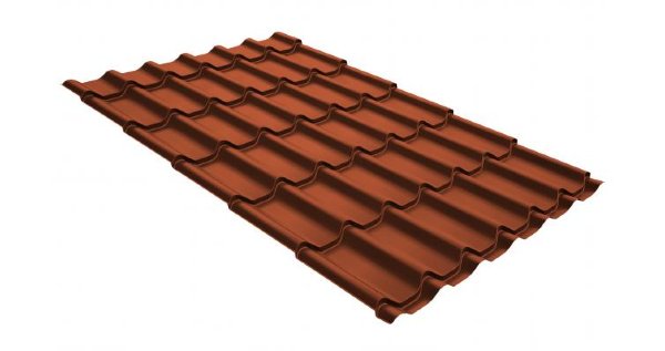 Металлочерепица классик GL 0,5 GreenCoat Pural RR 750 кирпично-красный (RAL 8004 терракота) купить в Югорске