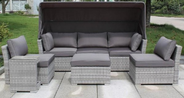 Диван-Трансформер AFINA плетеный из иск. ротанга AFM-320G Grey купить в Югорске