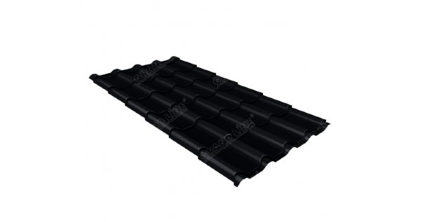 Металлочерепица камея 0,45 Drap RAL 9005 черный купить в Югорске