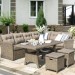Комплект мебели AFINA плетеной из иск. ротанга AFM-307B Beige купить в Югорске
