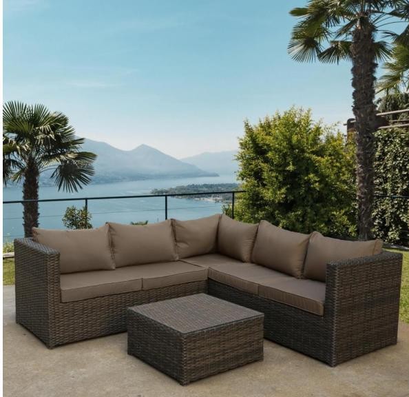 Комплект мебели AFINA плетеной из иск. ротанга YR825A Brown/Beige купить в Югорске