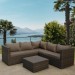 Комплект мебели AFINA плетеной из иск. ротанга YR825A Brown/Beige купить в Югорске