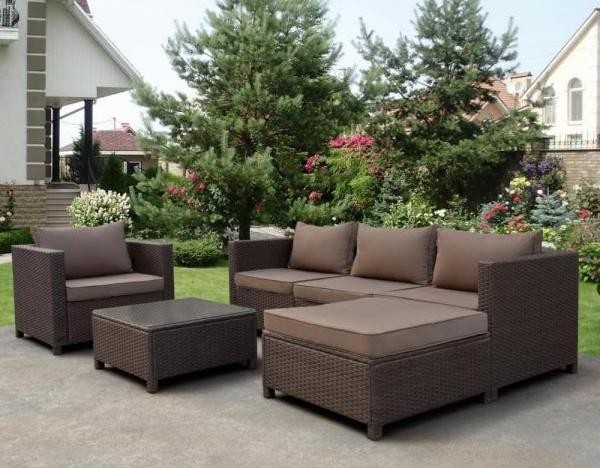 Комплект мебели AFINA плетеной из иск. ротанга YR821A Brown/Beige купить в Югорске