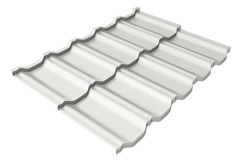 Металлочерепица модульная Квинта Uno Grand Line c 3D резом 0,5 Satin RAL 9003 сигнальный белый купить в Югорске