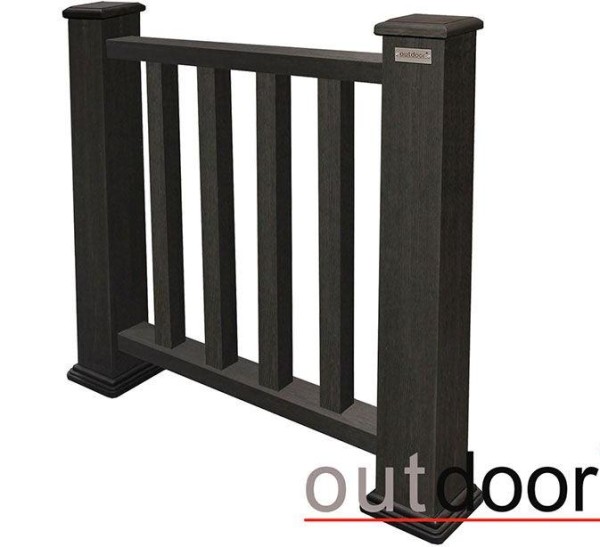 Ограждение из ДПК Outdoor Классик 3D STORM чёрный купить в Югорске