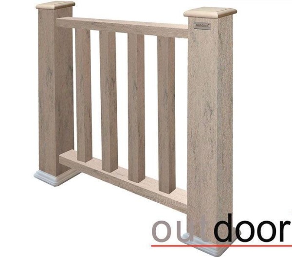 Ограждение из ДПК Outdoor Классик 3D STORM серый микс купить в Югорске