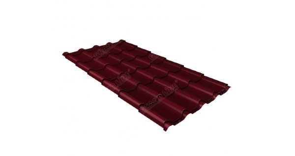 Металлочерепица камея 0,5 Satin RAL 3005 красное вино купить в Югорске