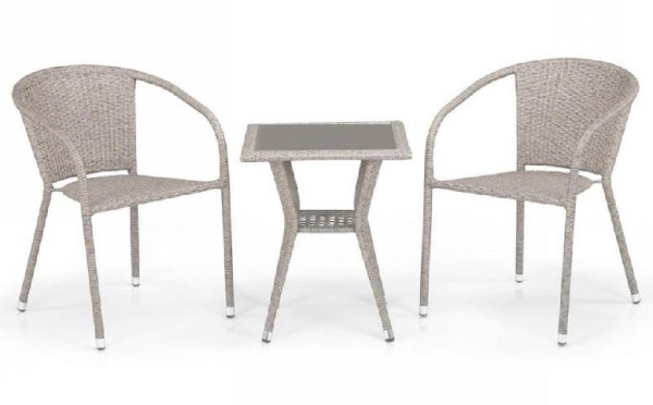 Комплект плетеной мебели AFINA из иск. ротанга T25C/Y137C-W85 Latte 2Pcs купить в Югорске