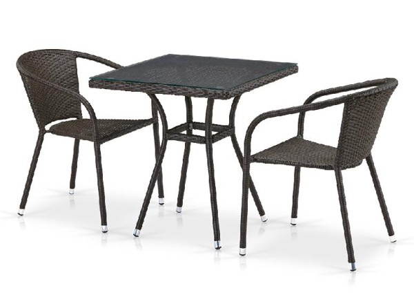 Комплект плетеной мебели AFINA из иск. ротанга T282BNT/Y137C-W53 Brown 2Pcs купить в Югорске