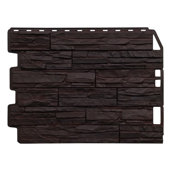 Фасадная панель FineBer, Скол - Тёмно коричневый купить в Югорске