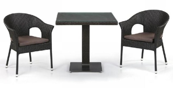 Комплект плетеной мебели AFINA из иск. ротанга T605SWT/Y79A-W53 Brown 2Pcs купить в Югорске