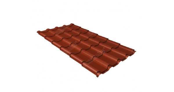 Металлочерепица камея 0,5 Satin RAL 8004 терракота купить в Югорске