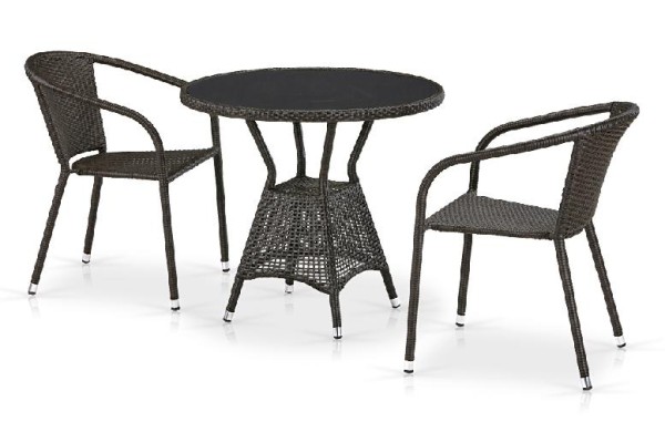 Комплект плетеной мебели AFINA из иск. ротанга T707ANS/Y137C-W53 Brown 2Pcs купить в Югорске
