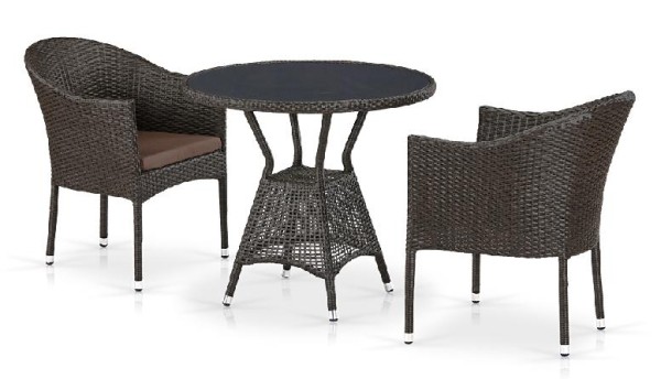 Комплект плетеной мебели AFINA из иск. ротанга T707ANS/Y350-W53 Brown 2Pcs купить в Югорске