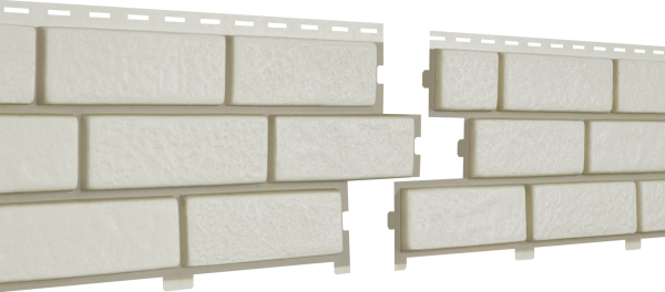 Фасадная панель Ю-Пласт Стоун Хаус Кирпич с декорированным швом Белый купить в Югорске