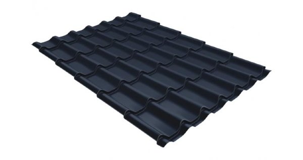 Металлочерепица классик 0,5 Satin RAL 7024 мокрый асфальт купить в Югорске