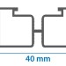 Лага алюминиевая KRONEX 40x15x3000 мм опорная Slim купить в Югорске