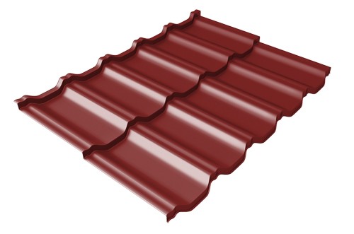 Металлочерепица модульная Квинта Uno Grand Line c 3D резом 0,5 Satin RAL 3011 коричнево-красный купить в Югорске