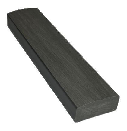 Лавочный брус Ecodecking Некст полнотелый брашированный 70х35 графит купить в Югорске