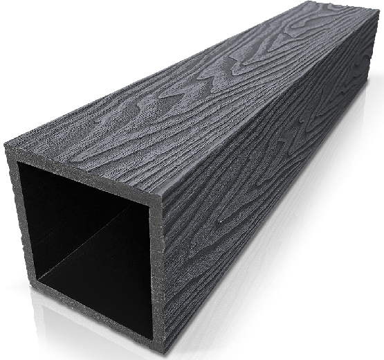 Столб ДПК 3D GardenParkett фактура дерева Графит купить в Югорске