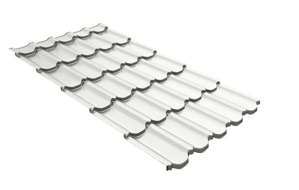 Металлочерепица квинта плюс с 3D резом 0,5 Satin RAL 9003 сигнальный белый купить в Югорске