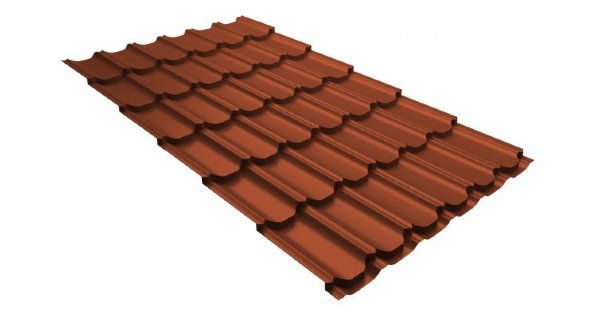 Металлочерепица квинта плюс 0,5 GreenCoat Pural RR 750 кирпично-красный (RAL 8004 терракота) купить в Югорске