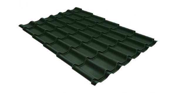 Металлочерепица классик 0,5 Satin RR 11 темно-зеленый купить в Югорске