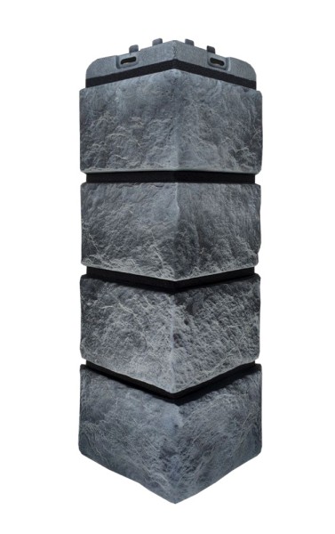 Угол наружный Grand Line Колотый Камень Антрацит, Шов чёрный купить в Югорске