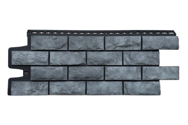 Фасадные панели Grand Line Колотый Камень Антрацит, Шов черный купить в Югорске